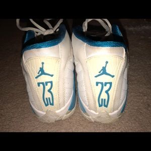 White/Siren Red-Neptune Blue Air Jordan Retro 14